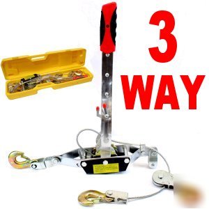 8K 3-way comealong ratchet hand cable winch puller tool