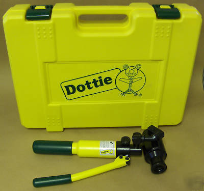 Dottie HPTK1 hydraulic 1/2 to 2-1/2 punch knockout set