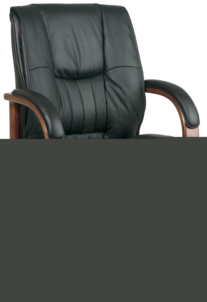 Mid back executive desk black leather office chair