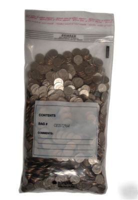 500 tamper evident self sealing coin bags 9 x 14