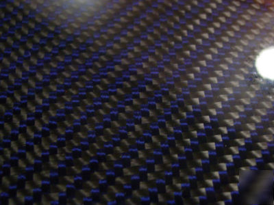 Blue carbon fiber panel - 2X2 twill - 12