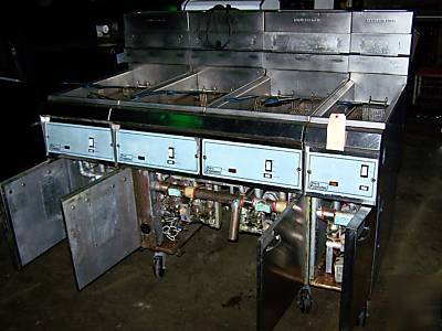 Pitco seven basket commercial kitchen fryer nat gas