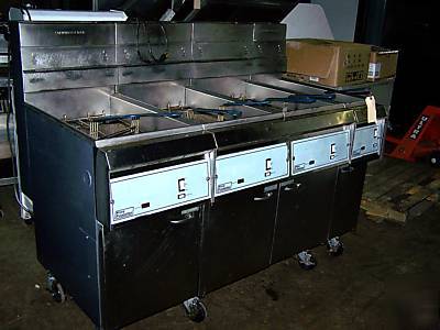 Pitco seven basket commercial kitchen fryer nat gas