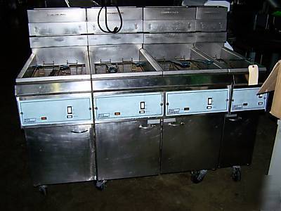 Pitco seven basket commercial kitchen fryer nat gas