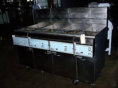 Pitco seven basket commercial kitchen fryer nat gas