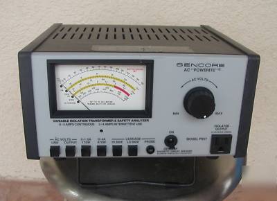 Sencore pr-57 isolation transformer analyzer 0-140 vac