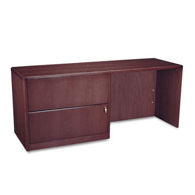 92000 ped credenza w/2-drwr left file mahoganyframe/top