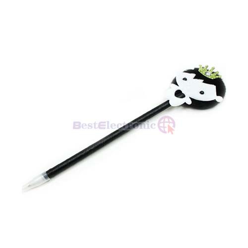 New lovely cartoon doll writing ballpoint pen black