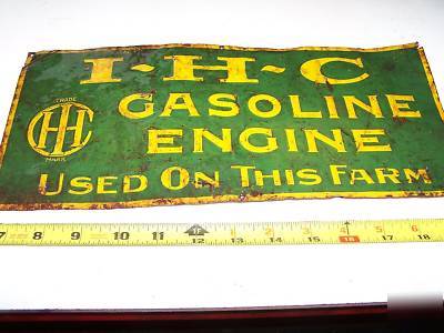 Old ihc famous mogul hit miss gas engine tractor sign