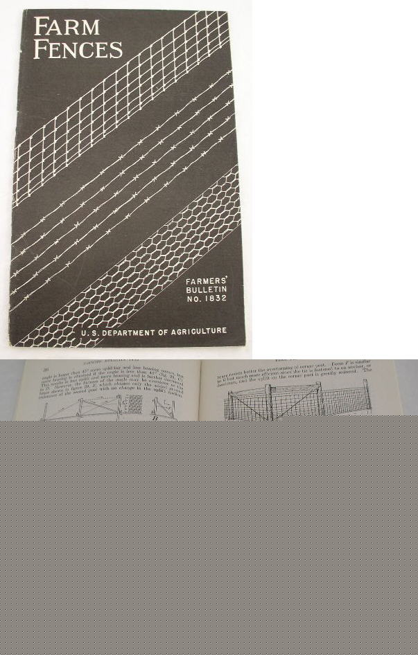 Vintage 1941 farmer's bulletin farm fences livestock