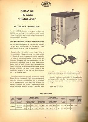 1956 airco catalog welding supplies & accessories 