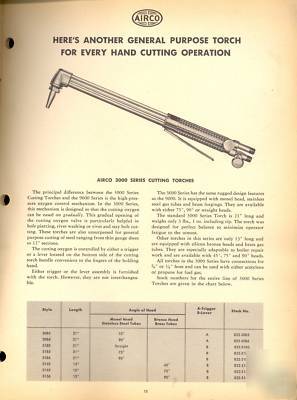 1956 airco catalog welding supplies & accessories 