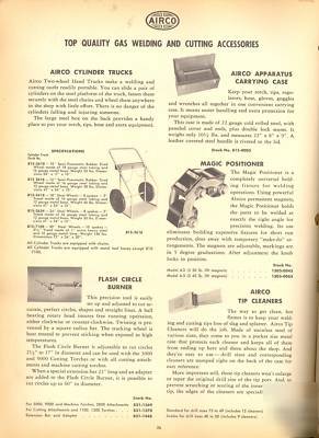 1956 airco catalog welding supplies & accessories 