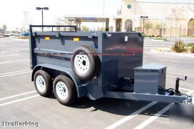 2010 model enclosed box hydraulic remote dump trailer 