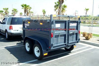 2010 model enclosed box hydraulic remote dump trailer 