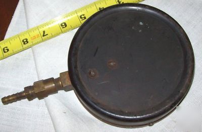 Big brass antique jp marsh & co chicago vacuum gauge