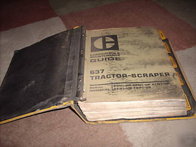 Caterpillar cat 637 tractor scraper service manual oem