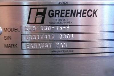 Greenheck exhaust fan CUBE18015
