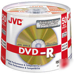 Jvc dvd-r blank recordable 1-16X 50 disc spindle pack