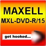 Maxell mxl-dvd-r/15 4.7 gb 16X spindle write once disc