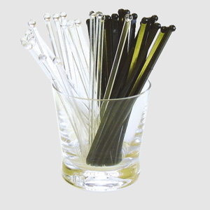 Classic clear flat cocktail stirring rod pub bar stick