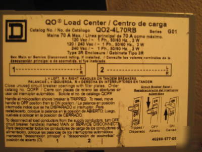 New square d QO24L70RB 70 amp outdoor load center 