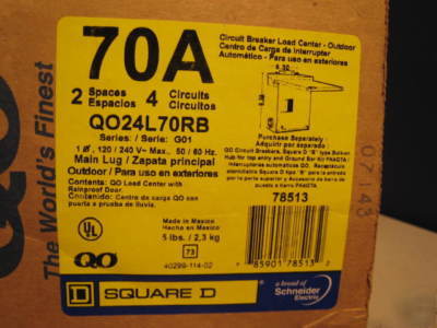 New square d QO24L70RB 70 amp outdoor load center 