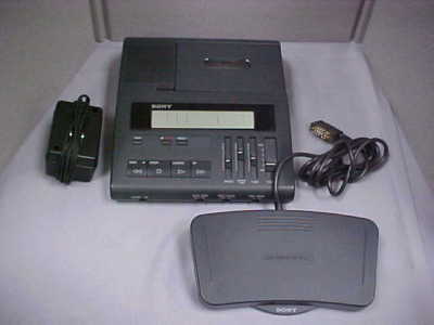 Sony bm-77 2 speed standard cassette transcriber exc 