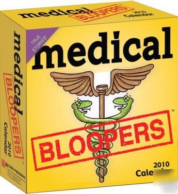 New 2010 medical bloopers desk box daily calendar