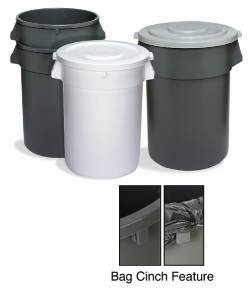 New 32-gallon huskee grey receptacle trashcan container