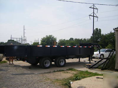 New 8 x 20 x 2 drop sides dump trailer we ship 