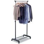 Rolling laundry garment hanging clothes rack w/ wheels