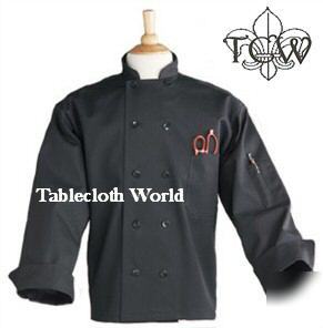 Chef coats light weight black 4 coats - xsmall up to xl