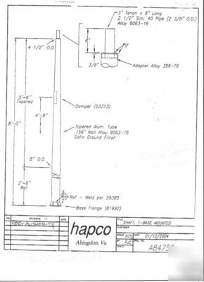 Hapco street light pole 8 ft. aluminum