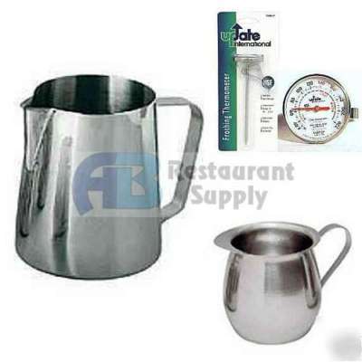 New espresso set 33OZ pitcher thermometer bell creamer 