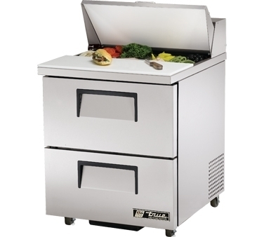 True tssu-27-8D-2 refrigerated prep table 8 pans - 27