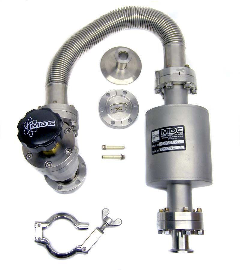 Varian mdc vacuum chamber cryo trap valve feed through