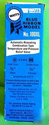 Watts 100 xl 125 lbs t & p temperature pressure valve
