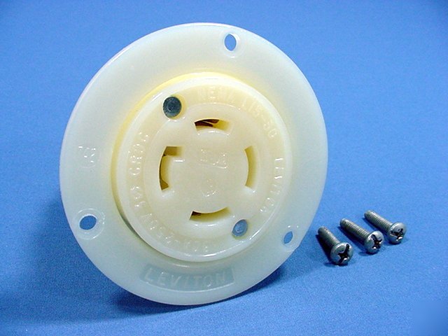 New leviton L15-30 locking flanged outlet 30A 250V 3Ã¸