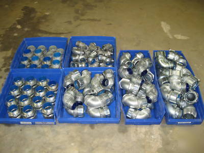 New liquitite flex conduit fittings, lot of 94 t&b 