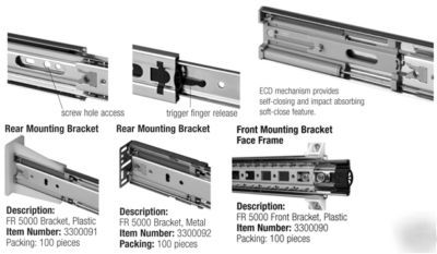 Soft close drawer slide FR5000-ecd.500; 20