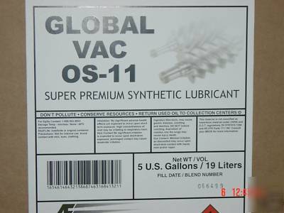 Synthetic diester based vacuum oil