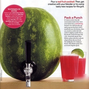 Watermelon keg cocktail dispenser kit -food network mag