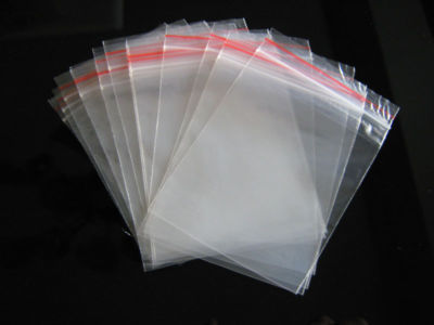 100 x small plastic ziplock bag jewelry packaging 5X7CM