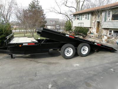 2010 deck over gravity tilt bed trailer 14,000 gvw