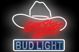 Big-george strait bud light neon light sign 12X12 V02