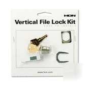 Chrome removable lock core kit for vertical file