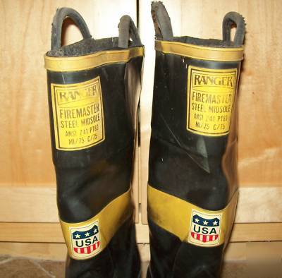 Firefigher turnout boots ranger firemaster 10 usa steel