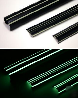 Glow in dark anti-slip stair nosings 1.25M long 5CMWI 