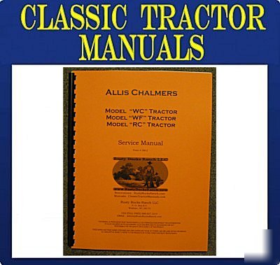 Allis chalmers wc - wf - rc service manual